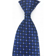 stropdas zwart blauw wit met sterren motief